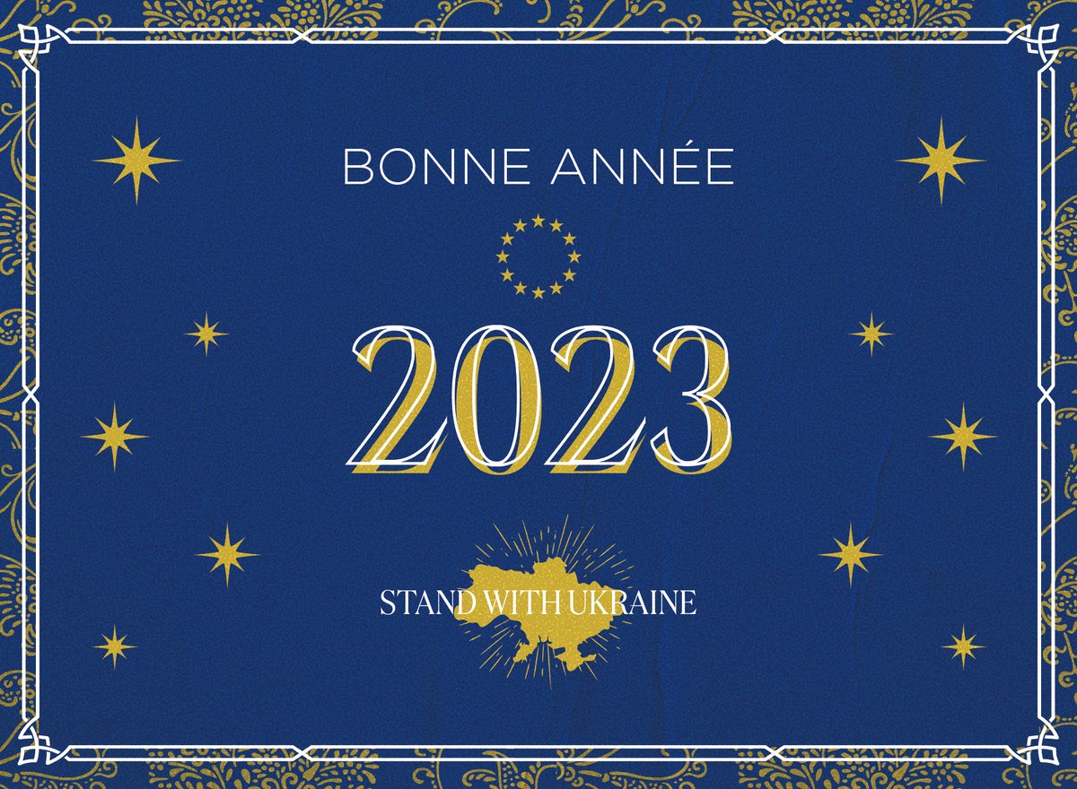 UEFrance's tweet photo. L'ensemble de l'équipe de la Représentation de la Commission européenne en France vous présente ses meilleurs voeux pour 2023 ! 🇪🇺🇫🇷 https://t.co/gx9YUxUL1S