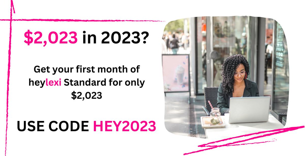 drmillybarker's tweet image. Here it is... my most generous offer EVER 🎁

Kick start your content marketing in 2023 by being one of only TEN businesses to secure this INSANE heylexi offer.

Subscribe to heylexi Standard (details below) for only $2,023 for your first month in 2023 (vs. $4,999 normally)!