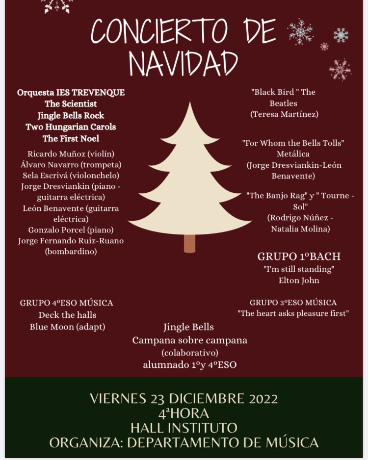 trevenqueies's tweet photo. IES TREVENQUE - CONCIERTO DE NAVIDAD https://t.co/iiAHMGwTeD
