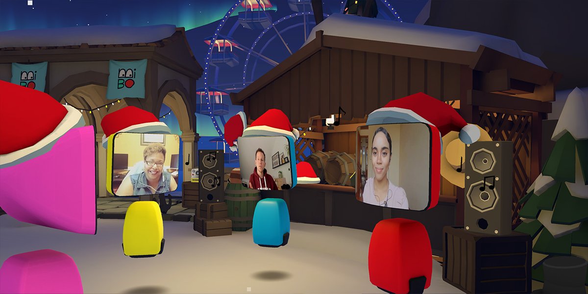 get_mibo's tweet photo. Still wondering how to celebrate christmas remotely? We've got you covered with our Winter Wonderland! https://t.co/pa5nIu3WQM #mibo #virtualchristmas #merryChristmas #remote #futureofwork #virtualgatherings #socialonline https://t.co/e9FerQ8EhX