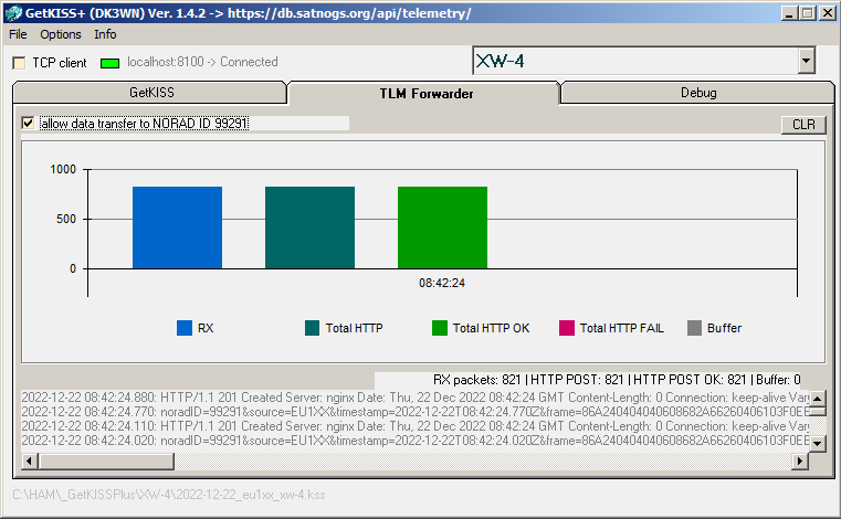 EU1SAT's tweet photo. XW-4 (CAS-10) RAW Telemetry
Max El. 9°
1104 + 821 Frames uploaded to @SatNOGS DB
https://t.co/9PzRma3RMs
#AMSAT #CAMSAT #XW_4 #CAS_10 https://t.co/t9NGvUnpax