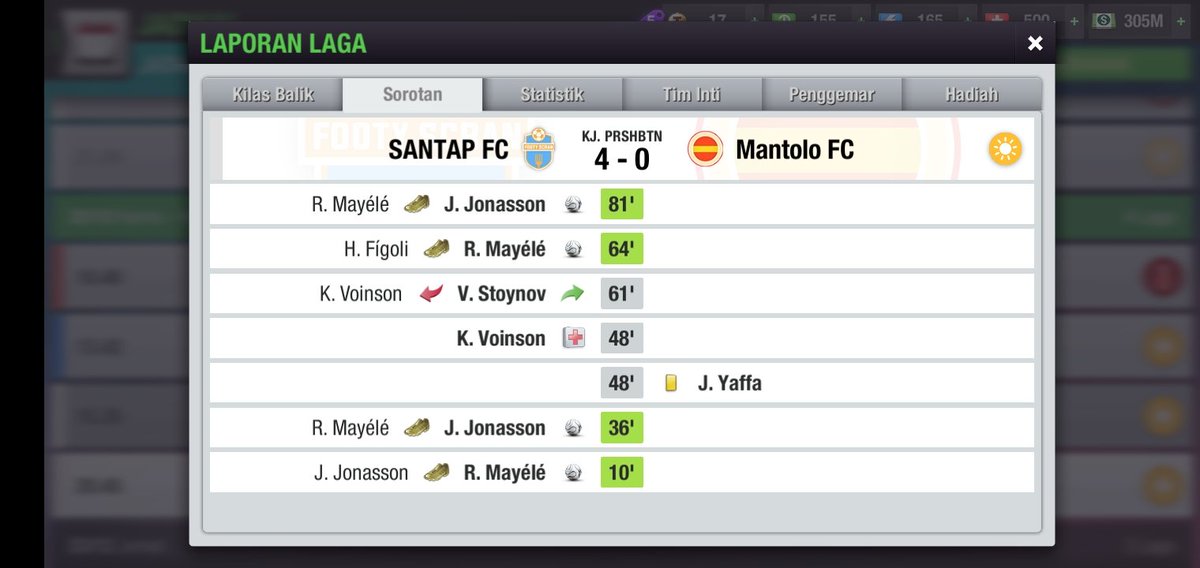 Matchday Ke 7, Mantolo FC Mengalami Kekalahan Dengan Skor Telak Dari Sang Tuan Rumah

FT : <a href="/SANTAPFC/">SANTAP_FC</a> 4-0 <a href="/Mantolo_FC/">Mantolo_FC</a> 

#LIGA3TEI