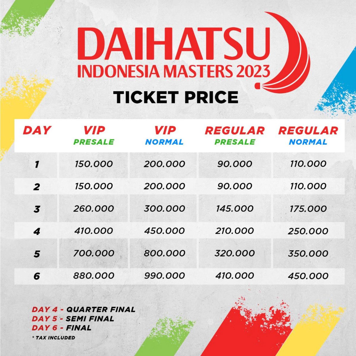 WTS TIKET DIM  #DIM2023
🎟️HARGA PRESALE
VIP DAY 1 - 6 MASING MASING 2 TIKET ✅BISA PAKE DATA SENDIRI