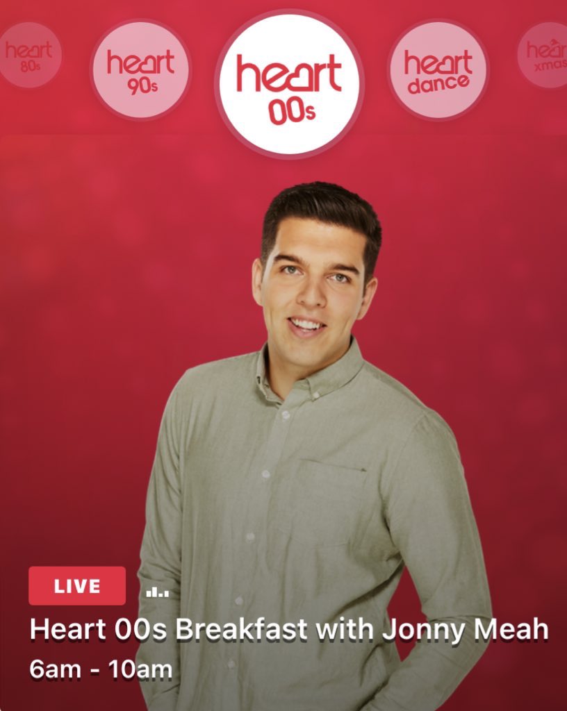Finished the Nightshift and was about to get out the car  and put on <a href="/thisisheart00s/">Heart 00s</a> and heard the lovely <a href="/JonnyMeah/">Jonny Meah</a> 💞🙌🏿

spending my morning on the couch and cleaning listening to 00s! and then back in wards from 10am