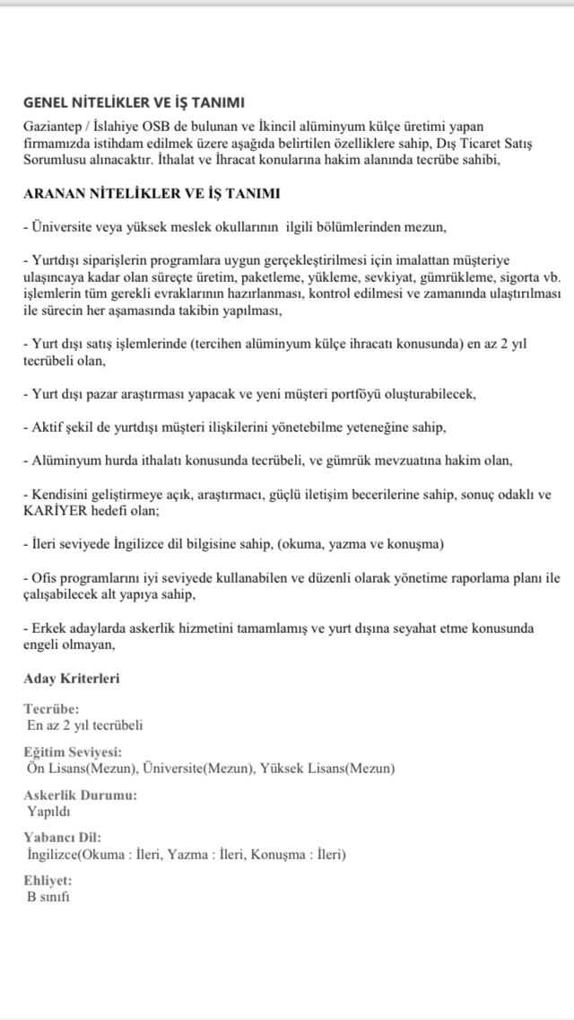 Albio Metal firmamızda istihdam edilmek üzere takım arkadaşları arıyoruz.
#albiometal
#sıvıalüminyum
#takımarkadaşları
#geridönüşüm
#sürdürülebilirlik
#işsağlığıvegüvenliği