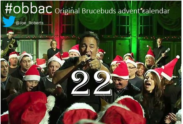 December 22th

A Night With The Jersey Devil
youtu.be/l6leNRGhOqA   

#obbac #BruceBuds #EStreetNation
<a href="/springsteen/">Bruce Springsteen</a> #adventcalendar 
#Bruce #springsteen