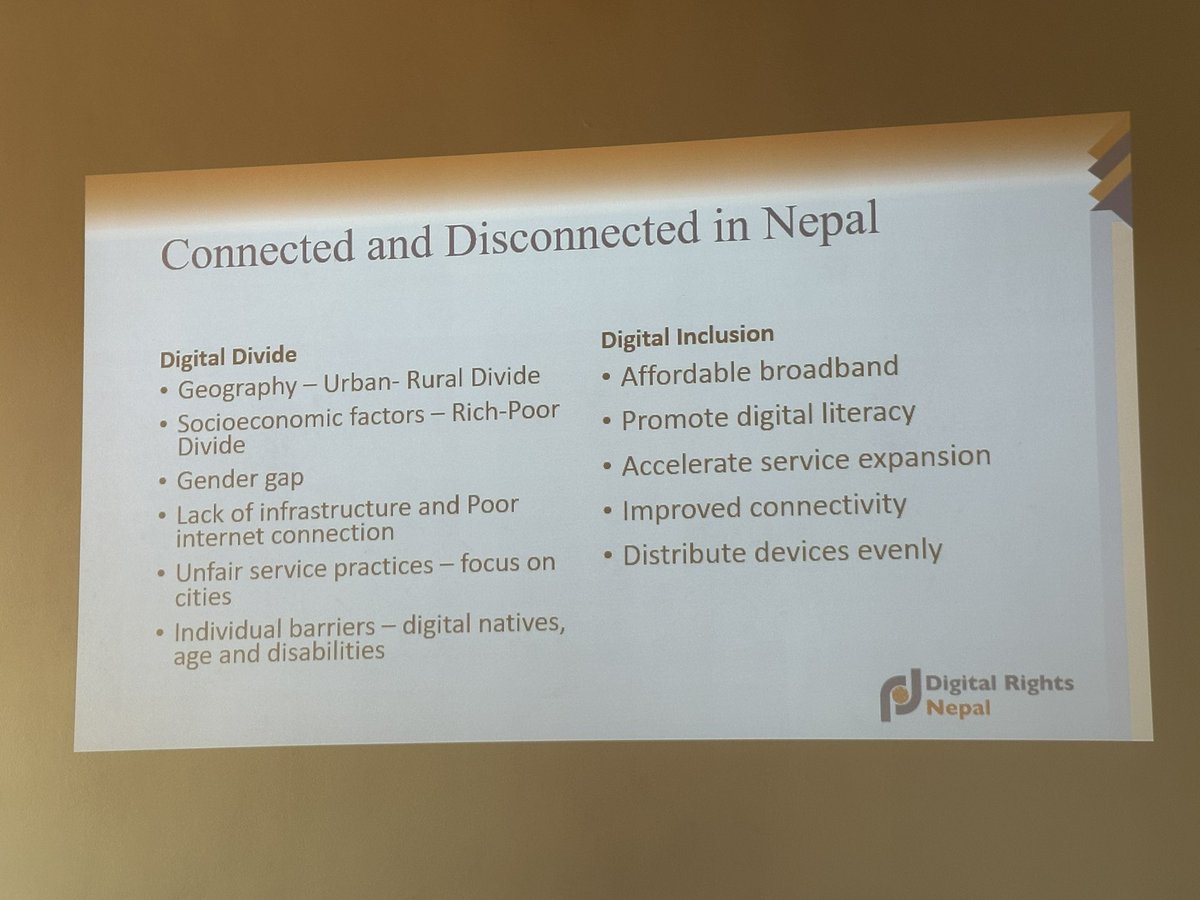 DigitalRightsNP's tweet photo. We are discussing #DigitalInclusion and #connectivity at #NDRS2022 now https://t.co/ldn14gGPan