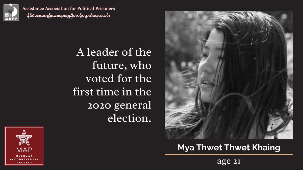 Mya Thwet Thwet Khaing the first fallen hero against the junta. We stand by her, leaders of the past and the future, after almost 2 years of the military’s attempted coup. When we #RememberMyanmar, we think of them and their bravery. Read her story: aappb.org/?p=20179