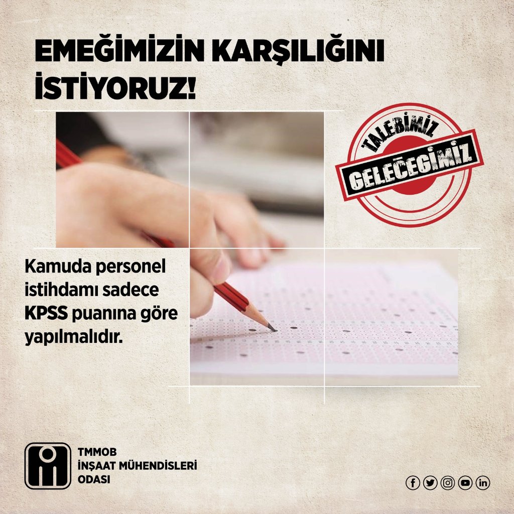 Emeğimizin Karşılığını İstiyoruz!
Kamuda personel istihdamı sadece KPSS puanına göre yapılmalıdır.
#TalebimizGeleceğimiz