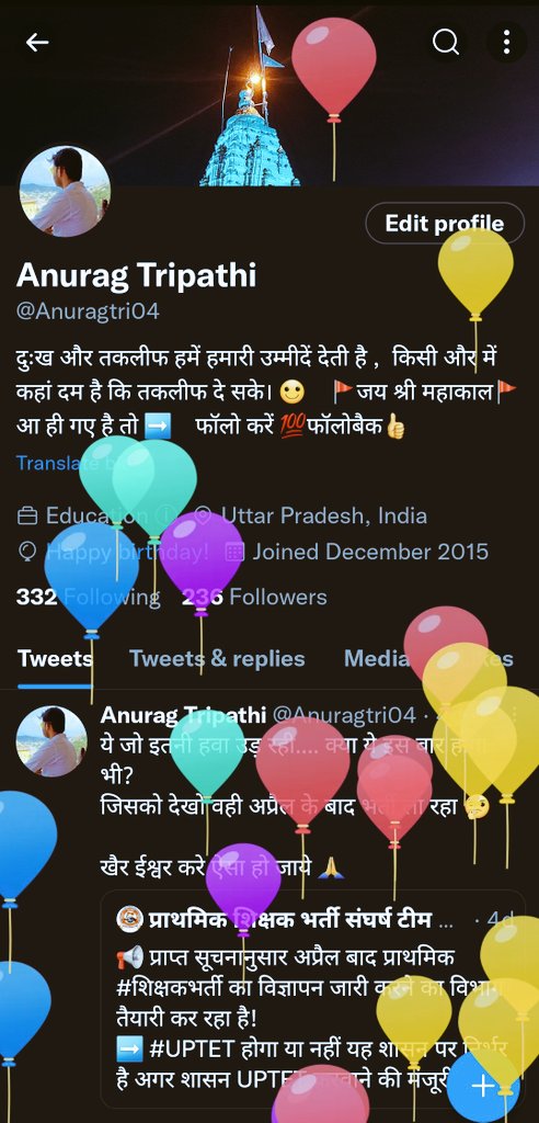 Anuragtri04's tweet photo. Happy #Birthday to me.💐
#Thanks_twitter for this. https://t.co/2v4vpRAv9p