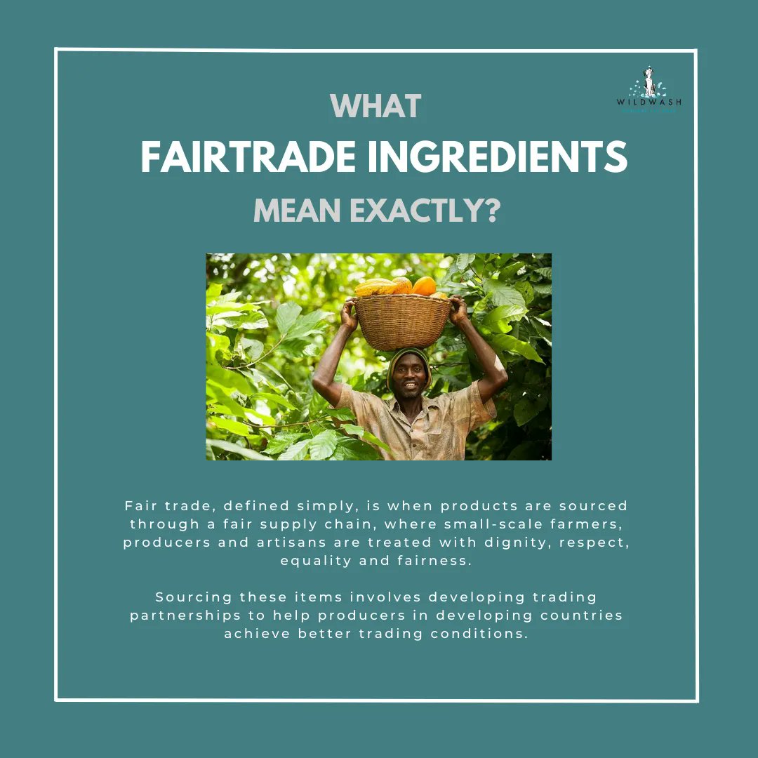 WildWash's tweet photo. DAY 22 - Did You Know?! ๐
Fair trade is when the price we pay for products gives enough to producers to cover the cost of their products โ and to have enough left over to invest in their farms, or businesses
#wildwash #fairtrade #fairtradeapothecary #fairtradeingredients https://t.co/naHwmsxZzw