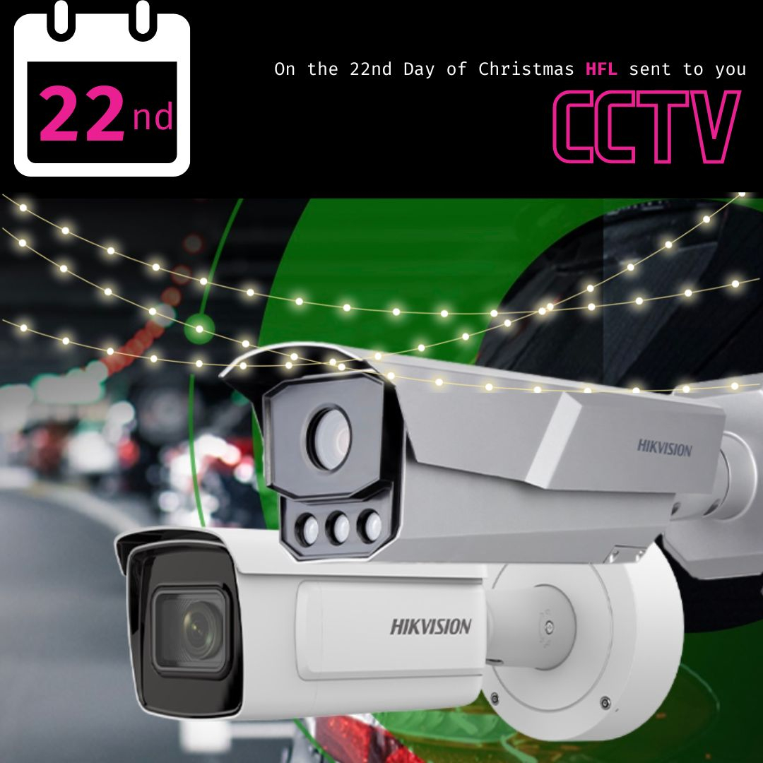 On the 22nd day of Christmas HFL sent to you CCTV.
.
Protect your business from theft, vandalism and intruders with our comprehensive video surveillance and CCTV systems. 
.
Cameras keep you, your business and your personal property safe. CCTV is a big deterrent in preventing cri