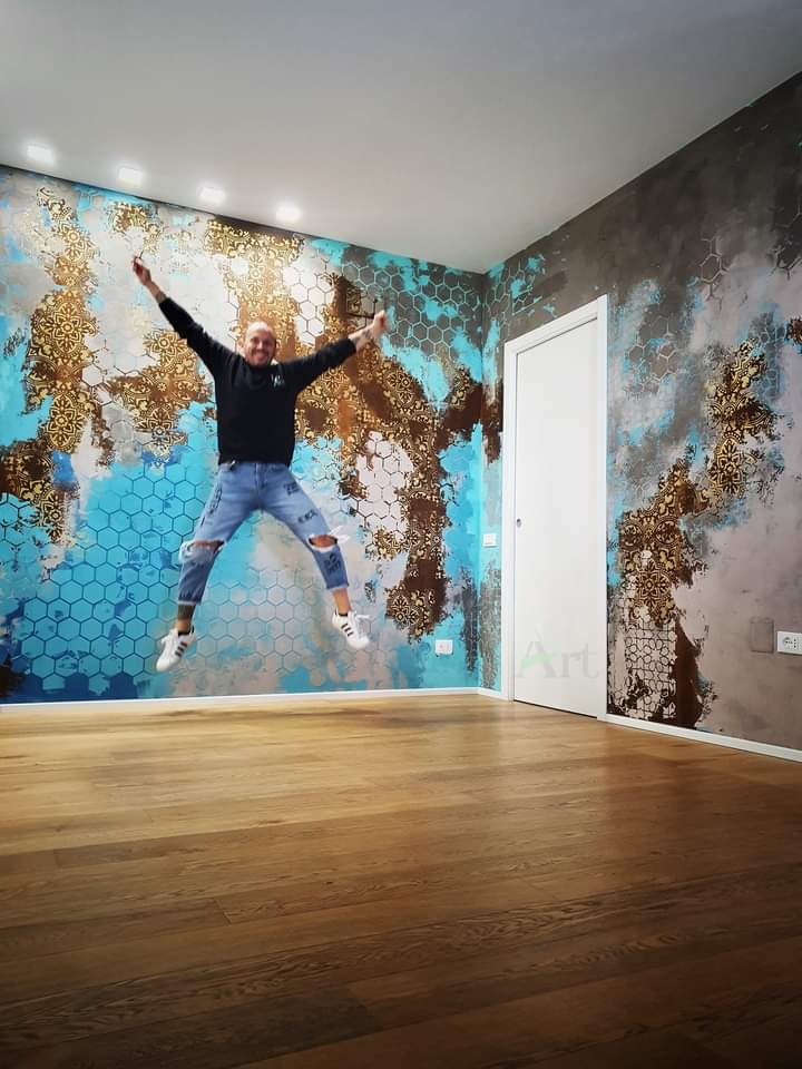Cosmas_Mbarga's tweet photo. #CalceCruda 🤎💙
#clientsdelight☺️🙏
#wallpainting
#novacolor 💯
#webelongtonature
#webelieveinthepowerofcolor https://t.co/XdjLKJxW7G