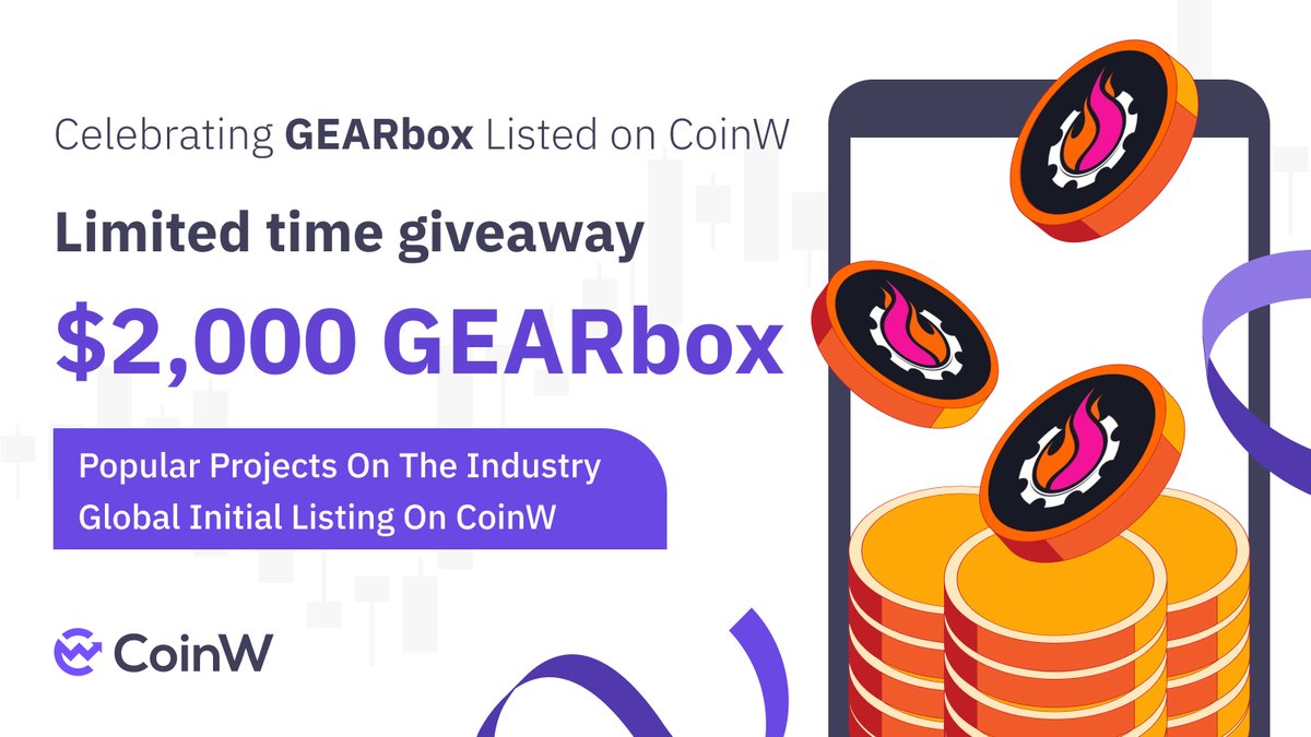 🔥🔥Celebrating #GEARbox Listed on #CoinW

🎁Limited time #giveaway $2,000 GEARbox

✅Follow <a href="/Coinw_exchange/">jus773s71ng</a> 
✅Rt + tag 3 friends
✅Fill in your CoinW UID

💰💰50 lucky winners will share $1,000 GEARbox

😍Trade GEARbox to unlock more rewards!

👉Join now:gleam.io/o1zPc/gearbox-…