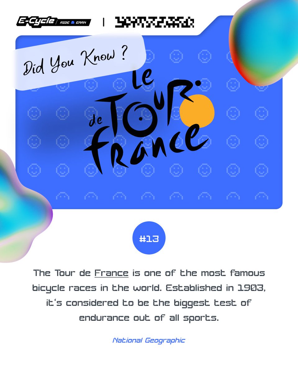 "Life is short, and the Tour De France is long" - Giles Smith 

👉E-Cycle Social Networks: linktr.ee/ecycle.life 
#ecycle #Ecycle #cycling #popular #socialfi #rideandearn #tourdefrance #lifestyle #NFT #Blockchain