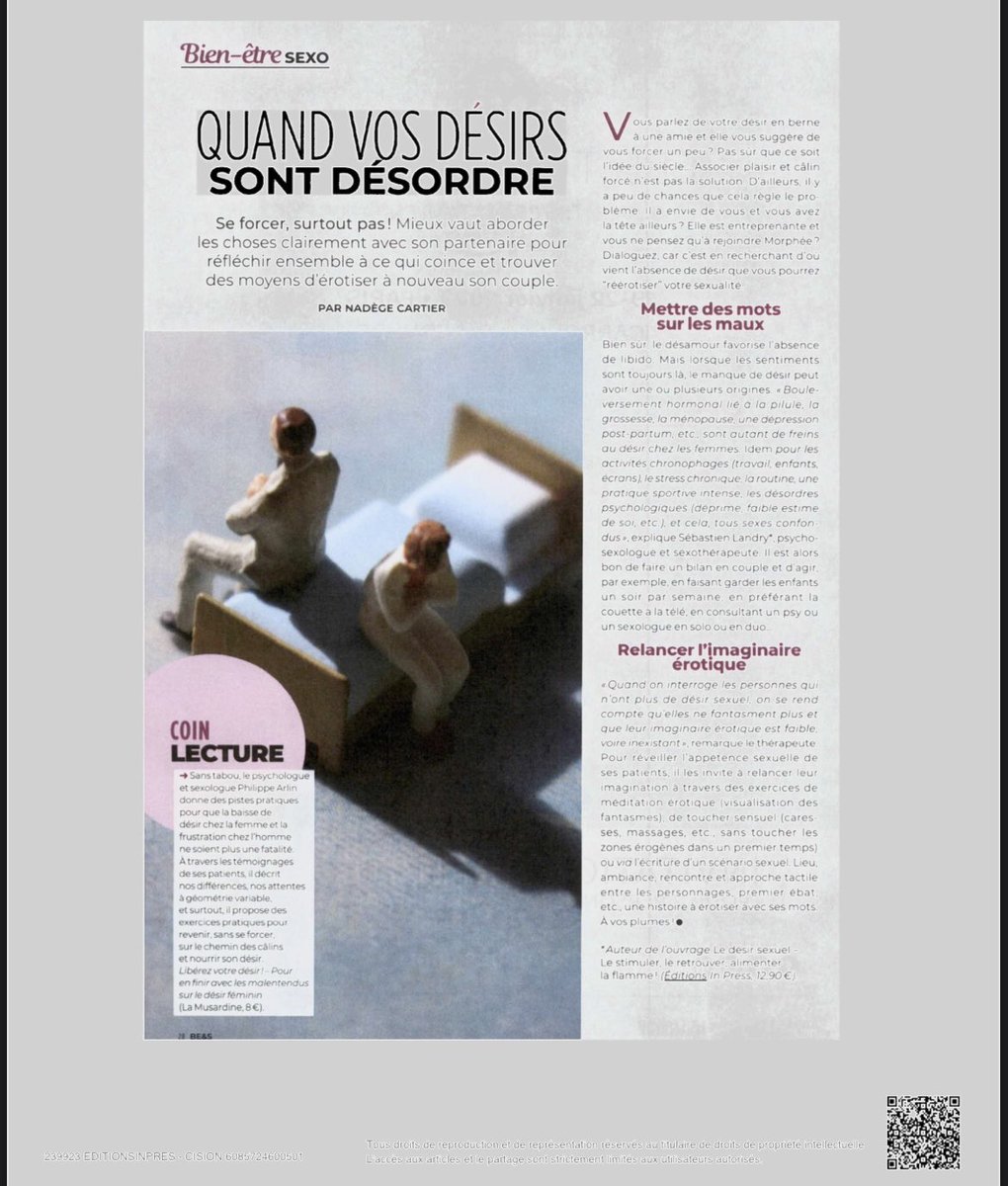 Merci à Bien être et Santé pour cet article <a href="/EditionsInPress/">Éditions In Press</a> #sexualité