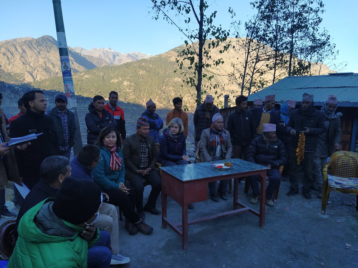 Some snaps of British Ambassador to Nepal her Excellency Nicola Pollitt visit at Mugu. Her team observed the project site and did interact with the beneficiaries of the Bhambada drinking water supply scheme of Chhayanath Rara Municipality.