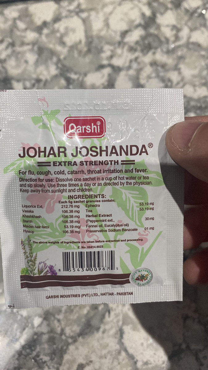 DrKasimRamzan's tweet photo. Has anyone done a Randomised Control Trial on the effectiveness of #Joshanda? My go to when feeling under the weather but knowing I have a clinic list bursting. https://t.co/1KUUlk5s8e