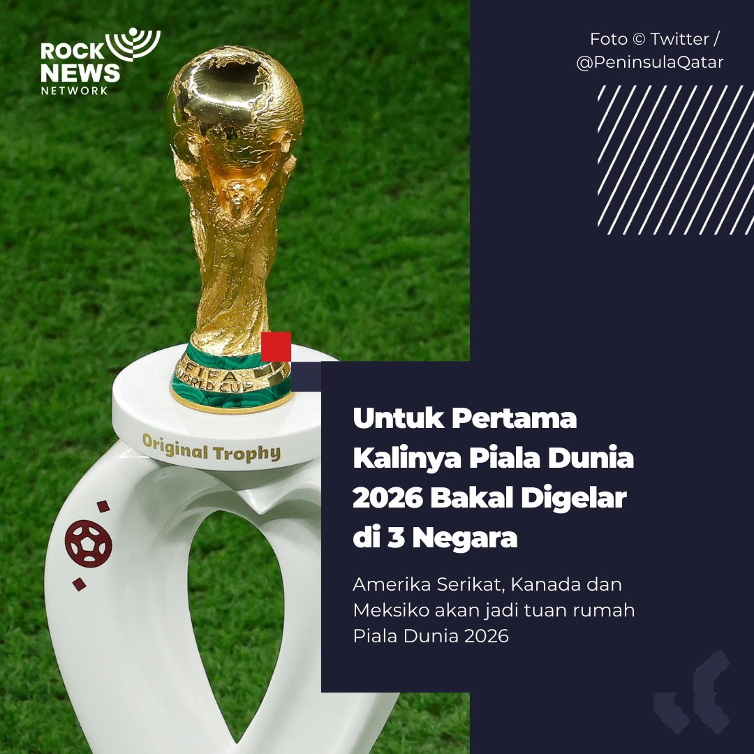 rocknewsnetwork's tweet photo. Ketiganya sudah mempersiapkan sejumlah tempat untuk dijadikan tempat pertandingan Piala Dunia 2026. Banyak lokasi untuk pertandingan, tentu memunculkan tantangan baru, seperti jarak dan perbedaan zona waktu. Lahh ntar kita nonton pildun sambal ngantor lagi🫣😅
#pialadunia2026 https://t.co/ybFHvzAclJ