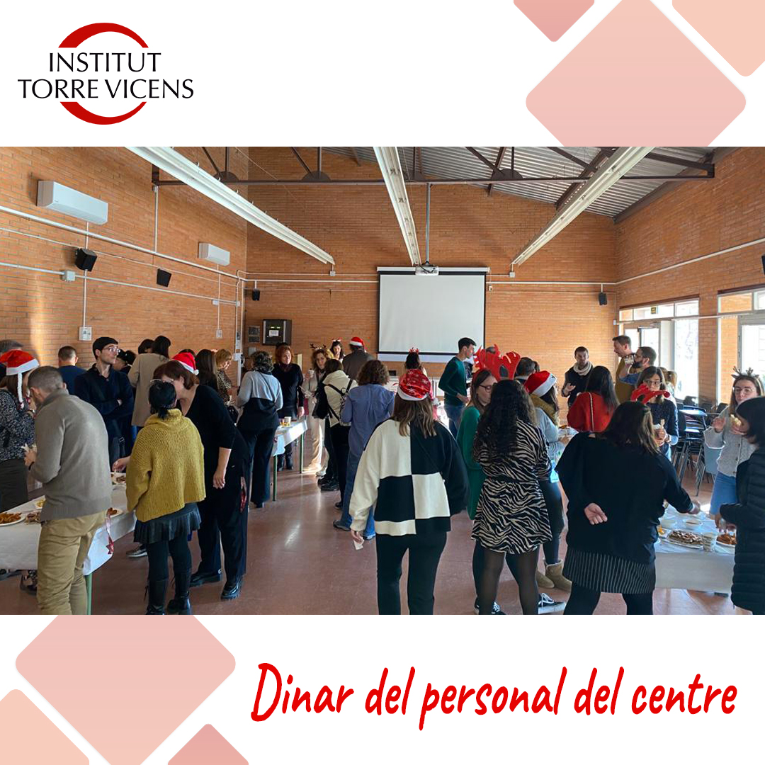 Per finalitzar el trimestre i acomiadar l'any, tot el personal del centre va celebrar un dinar. Van passar una estona divertida, distesa i nadalenca 🎅🏻🎄

Des de l'Institut Torre Vicens us desitgem bones festes i bona entrada d'any! ✨