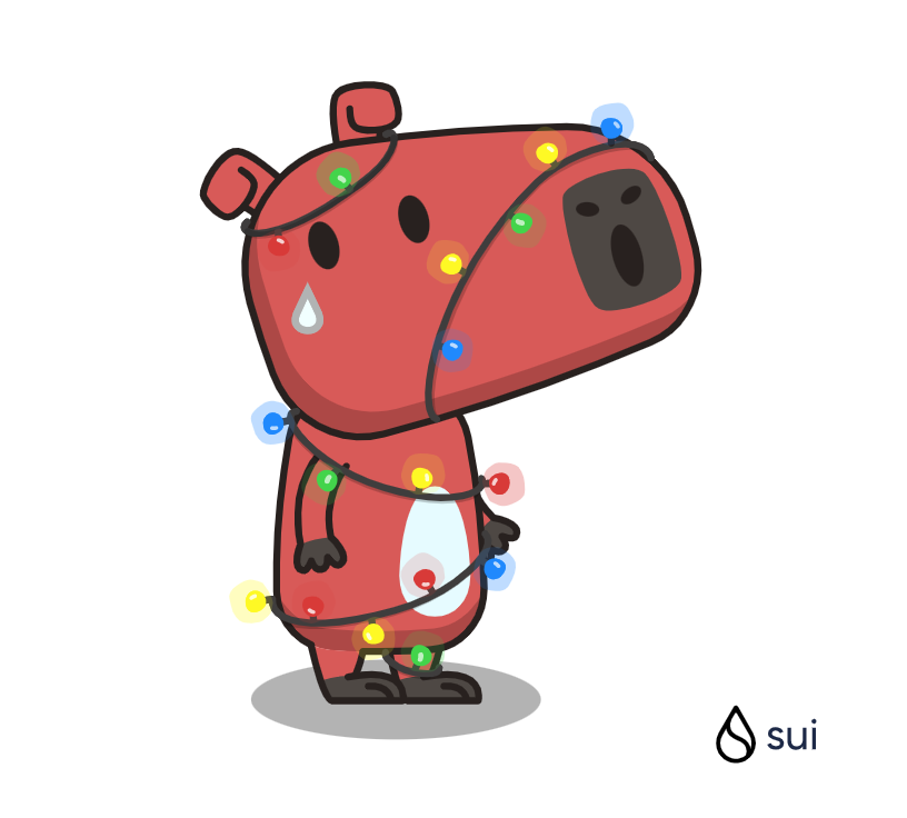 0xjinnar's tweet photo. @SuiNetwork cap-jinnar: He is 12 years old this year, and it is time for his birthday at the end of the year. He was so happy that he wrapped the light belt around himself and turned into a colorful calf. #CapyHolidays https://t.co/GVxo6IhGLS