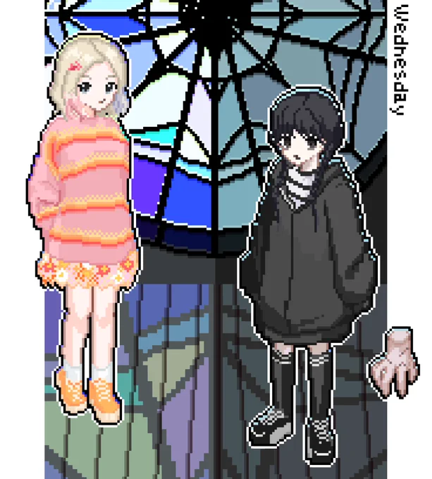 #Wednesday #wednesdaynetflix #wednesdayaddams #pixelart 