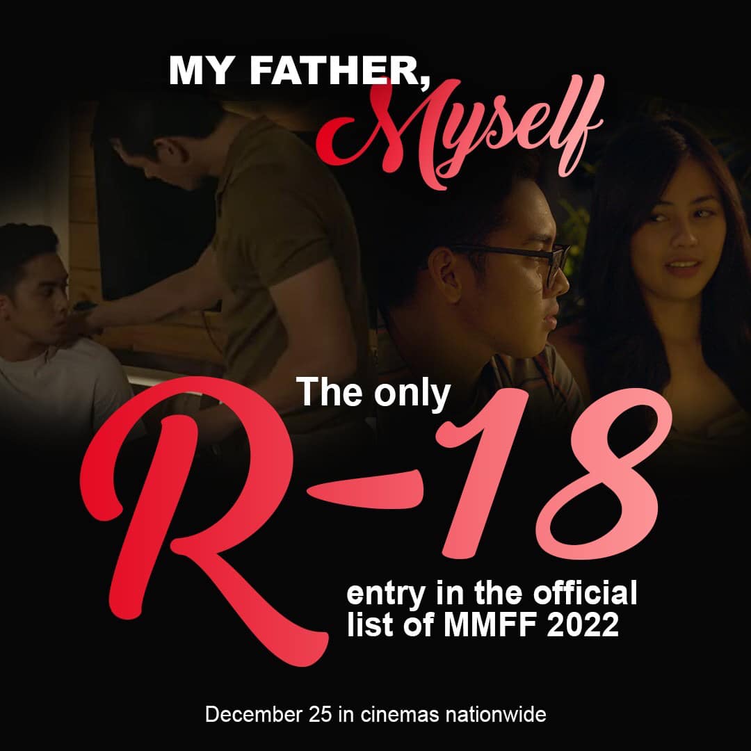 solarstudiosinc's tweet photo. Catch MY FATHER MYSELF beginning December 25 in select cinemas nationwide!
The film is rated R18—please check with your local theaters for schedules before proceeding.
#MyFatherMyself2022 #MyFatherMyself #BalikSayaMMFF2022 #2022MMFF #MetroManilaFilmFestival #SOLARPICTURES https://t.co/cUGMGlSQHS