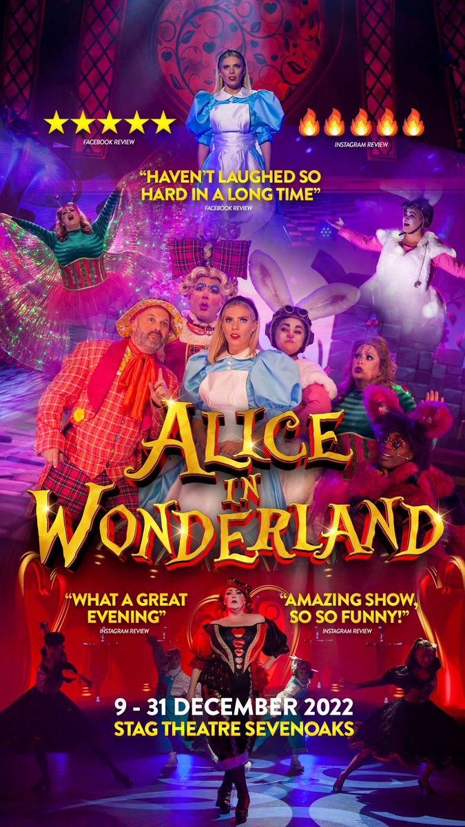 Book now for the spectacular Alice In Wonderland at the @StagSevenoaks sevenoakspanto.com Runs to 31 December!