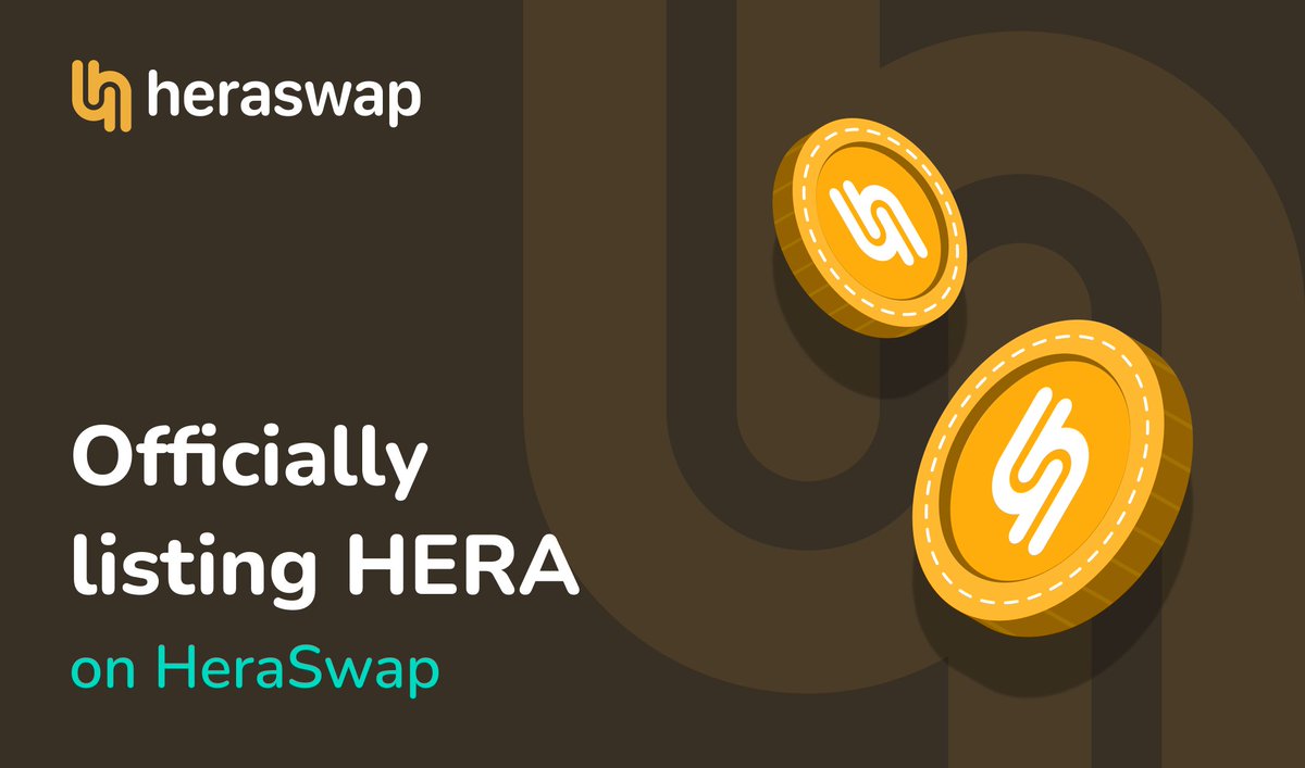 ✅ OFFICIALLY ENABLE $HERA TRADING 

🚀 For now, users can officially trade and buy #HERA right on 3 platforms:

- HeraSwap: heraswap.finance/swap/
- MiaSwap: miaswap.io/swap/
- ONUS: goonus.io 

👉🏻 Find out more about #HeraSwap: goonus.io/en/research-ab…