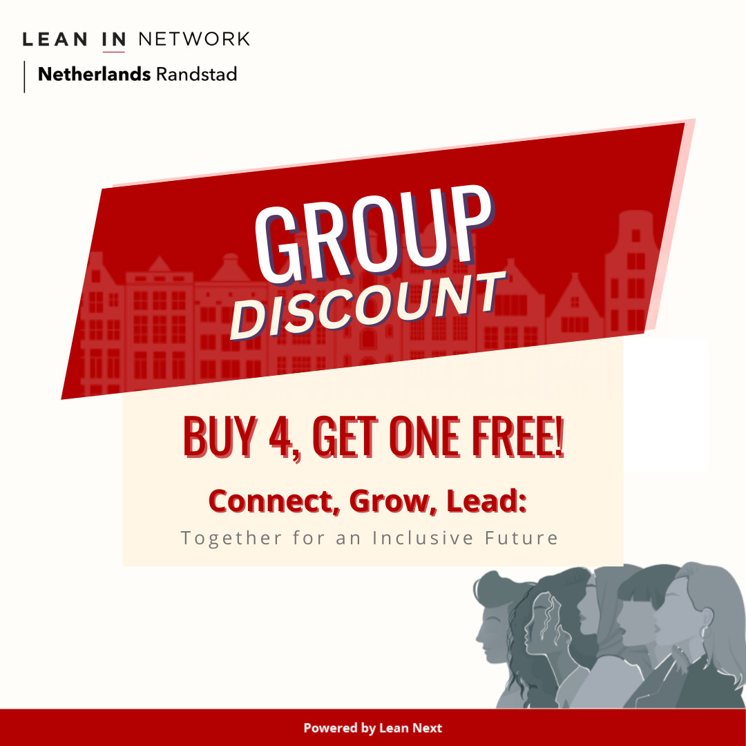 LeanInNL's tweet image. Invite your colleagues/friends/network to join us at the “Connect, Grow, Lead: Together for an Inclusive Future” conference and get a group discount!
Buy 4 and get 1 free ! With our Pack 5 Onsite Admissions. 
Check out this link for your tickets 👉 shorturl.at/ryMS4