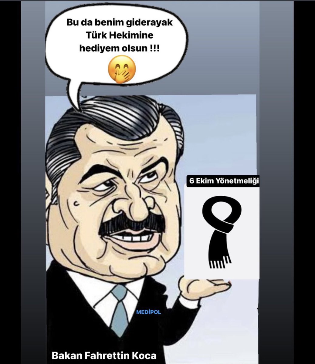 Özel Hastaneler eliyle Cerrah Muayenehane Doktorlarını yok etme yönetmeliği 
200 bin Doktorun Anayasal Muayenehane açma hakkını elinden alma yönetmeliği 
“Kota yönetmeliği”
<a href="/drfahrettinkoca/">Dr. Fahrettin Koca</a> 
#6EkimYönetmeliğiGeriÇekilsin 
#PatronSağlıkBakanıİstemiyoruz
