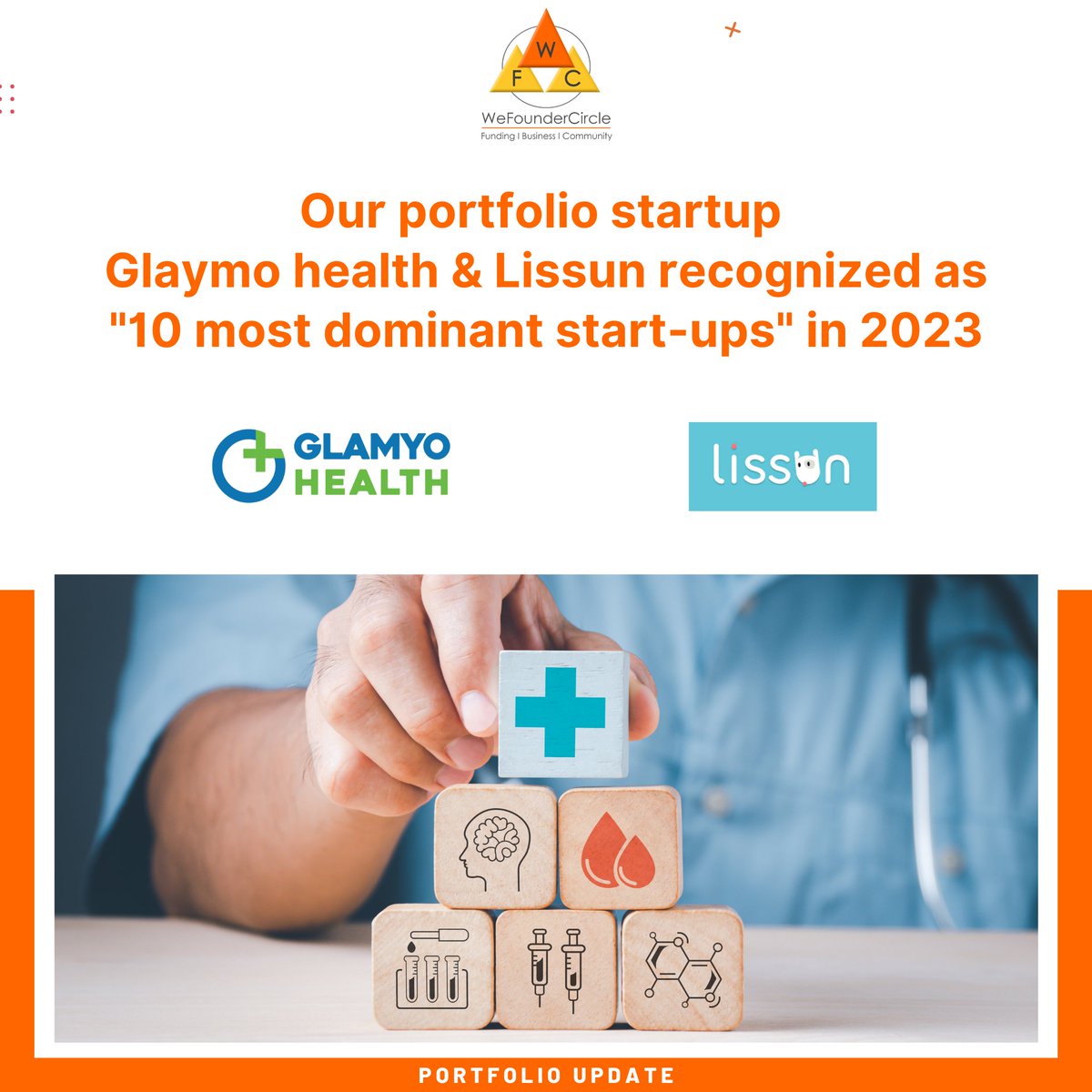 wefoundercircle's tweet photo. We Founder Circle two Health-tech startup portfolio recognized as the "10 most dominant start-ups" in 2023
#Healthcare #Startup #wellness #Lissun #Glaymohealth #WFC22 #WeFounderCircle #LetsBuildTogether
Read the full article here: https://t.co/UgZo1lqyDB https://t.co/Jpz6FpW4hG