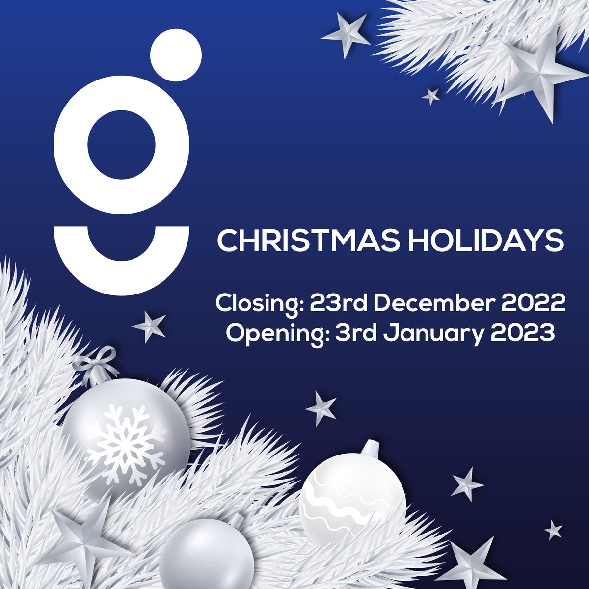 To our Valued Clients and Partners: We are closing on the 23rd December and resuming operations on the 3rd January 2023. 🏆🚛

#GuboTrucks #Logistics #Distribution #BotswanaBrand #PushaBW #SupportLocal