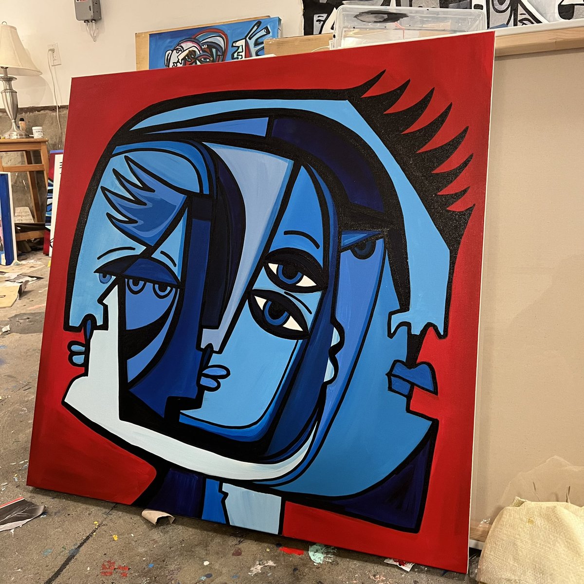 GabrielJWeis's tweet image. Late night painting. What are you doing?