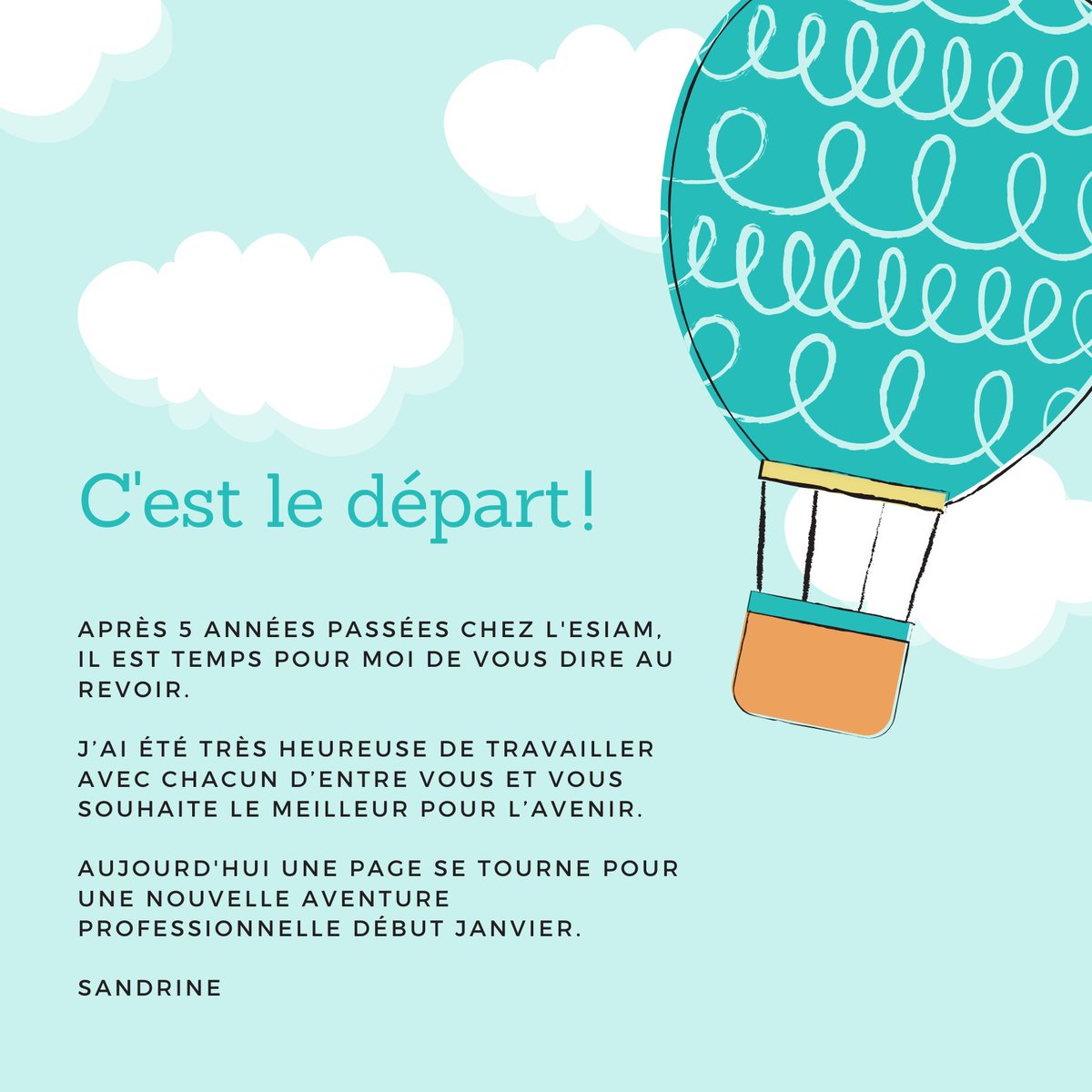 Bonjour à tous,

La page Twitter va s'arrêter avec mon départ début Janvier mais retrouvez nous sur #facebook