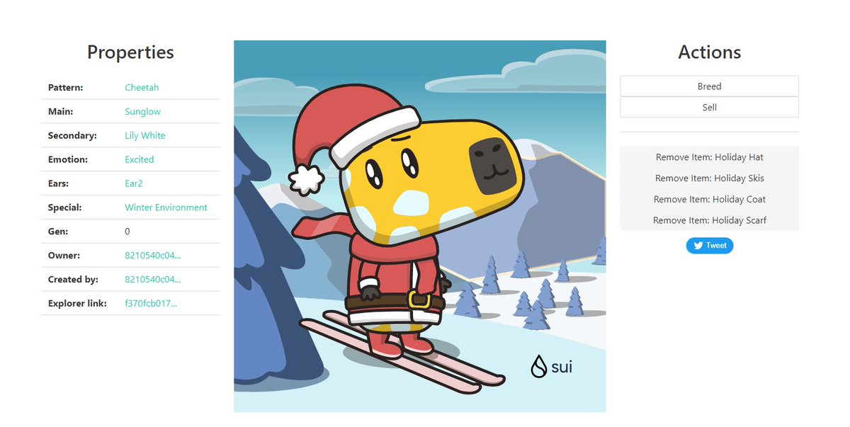 🎁 I just unboxed my Sui Holiday Capy! ❄️ 
Create your own Capy here:  capy.art #CapyHolidays