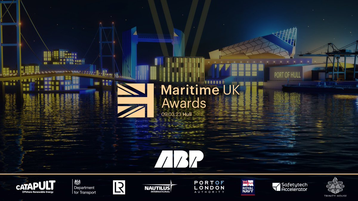LondonPortAuth's tweet photo. The 2023 @MaritimeUK Awards are open to organisations from across the breadth of the maritime sector. We're the proud sponsor of the Innovation Award.
Enter now >>> https://t.co/4xRxKGREWx
#PortofLondon #PortofInnovation #ThamesVision2050 #ThamesVision https://t.co/KHodNnCKkh