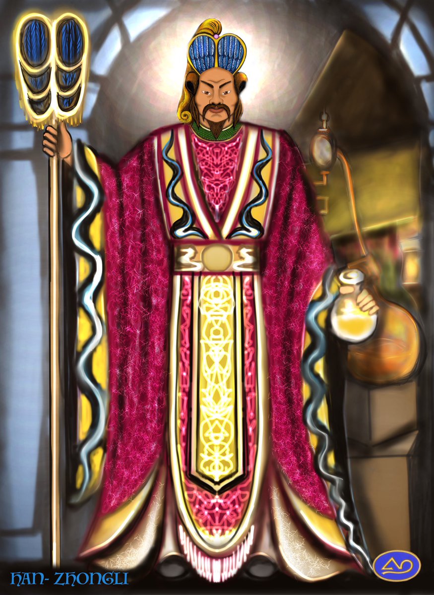 Elia42KA's tweet image. Muy buenos días : 
En @los7soles  seguimos con los #DiosesChinos 
especialmente con los Ocho inmortales: HOY :
HAN ZONGLI, el Alquimista que transforma lo que no vale nada-aparentemente-, en Algo de incalculable Valor… así como imprimir vida a lo inanimado.