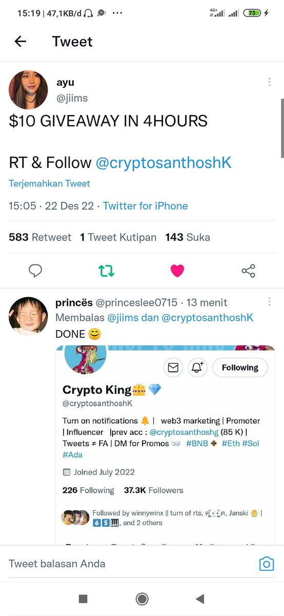 imnow_hr's tweet photo. @jiims @cryptosanthoshK Done, wish me luck https://t.co/MwSnFKY4tm