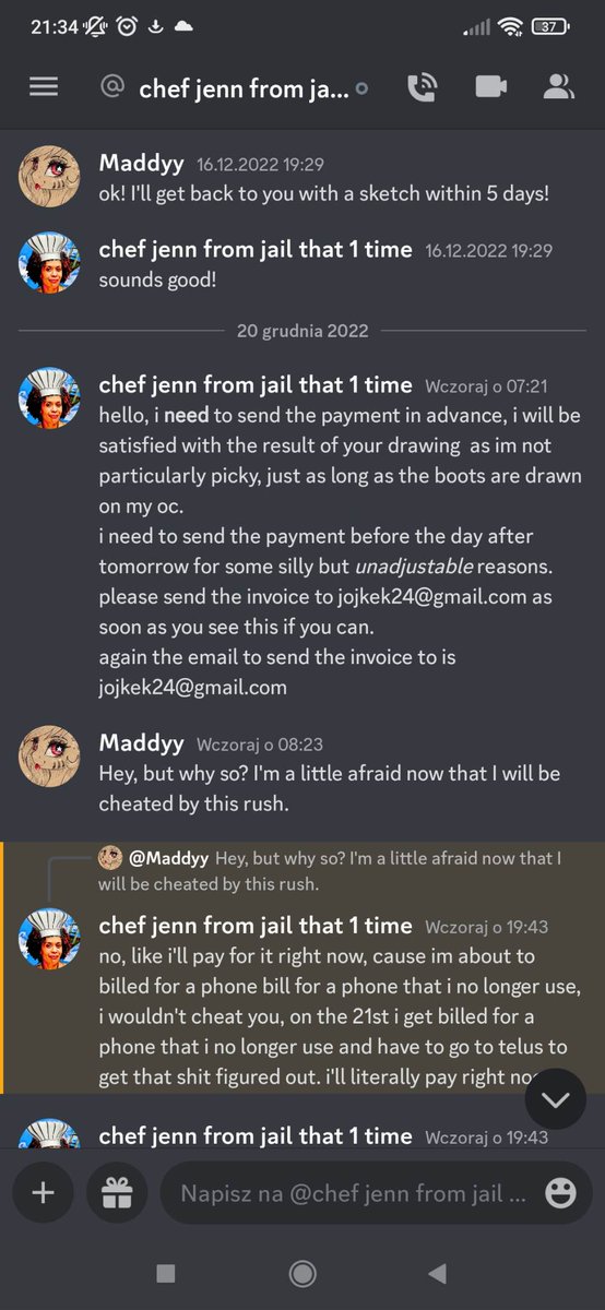 Madelinneart's tweet image. I advise against taking commissions from this man. Someone who behaves in such a way and uses such words just because I did NOT write back because I could NOT, did not have time at the time does not deserve my services. I will not allow a stranger to treat me this way!