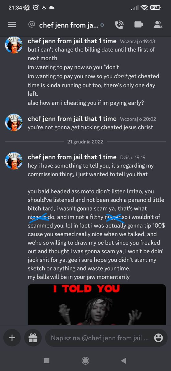 Madelinneart's tweet image. I advise against taking commissions from this man. Someone who behaves in such a way and uses such words just because I did NOT write back because I could NOT, did not have time at the time does not deserve my services. I will not allow a stranger to treat me this way!