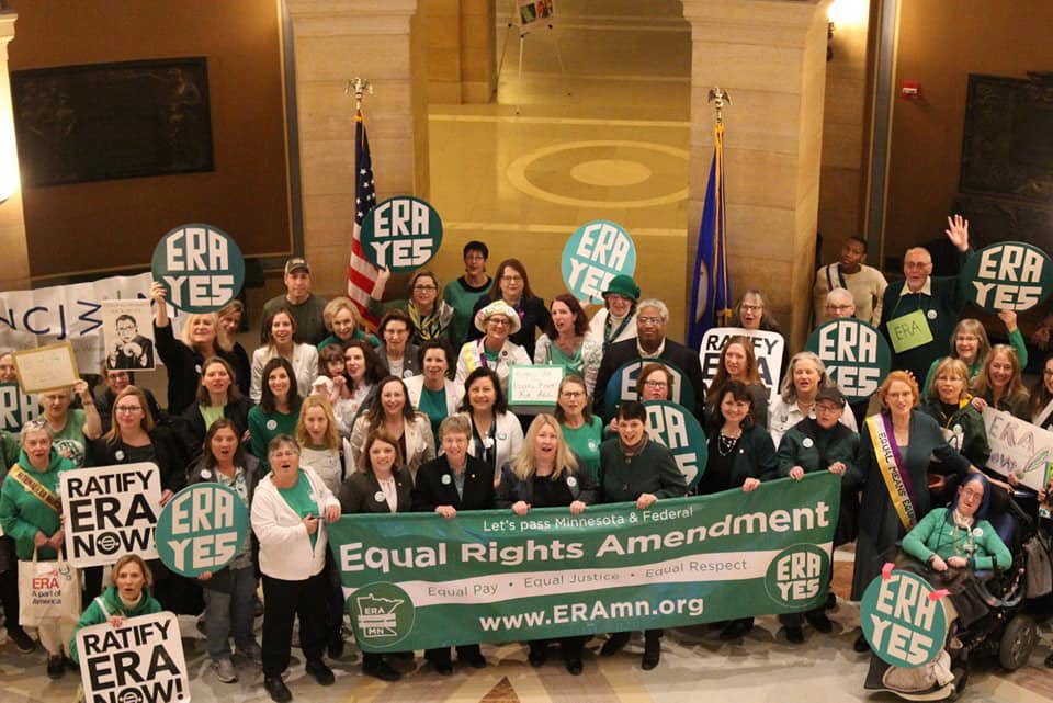 I’m all in! See you there at #Day1forERA 💚

On State #ERA #mnleg = #MN LAGS on #equalrights. Already, 27 states have one in their state constitutions. Not #Minnesota! Good grief🙄

On Federal #ERA, @POTUS has turned a blind 👁

#EnactERA #ERANow  @EqualMeansEqual @ERACoalition