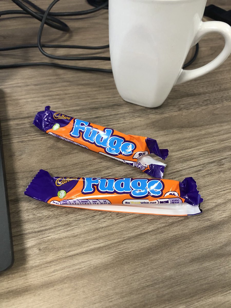 Just to be clear, “a finger of fudge is just enough to give your kids a treat”, is simply not true. You need at least 2… or 5! And I’m sure they’ve got smaller. #fudgelife
