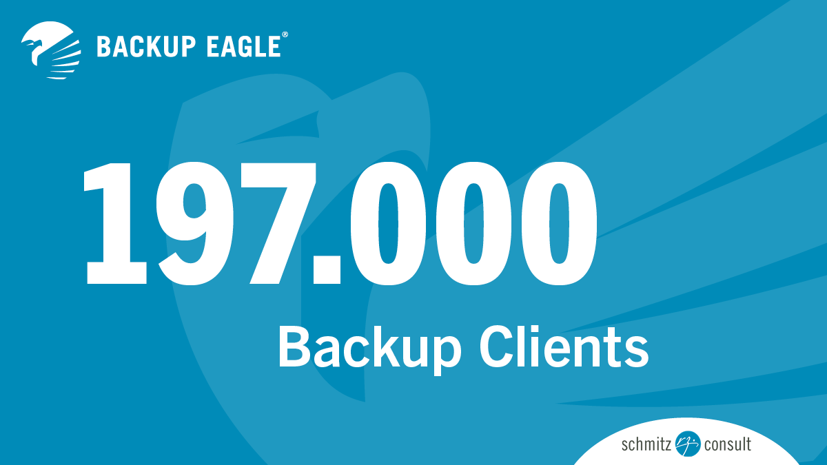 backupeagle's tweet photo. #BACKUPEAGLE überprüft und dokumentiert 197.000 #Backup #Clients täglich. #Systeme und #Server, die weltweit verteilt sind, werden rund um die Uhr überwacht. Alle Backups laufen zuverlässig, nichts gerät aus dem Blickfeld. https://t.co/V1qJ74mbcw https://t.co/CQkaMyTfsQ