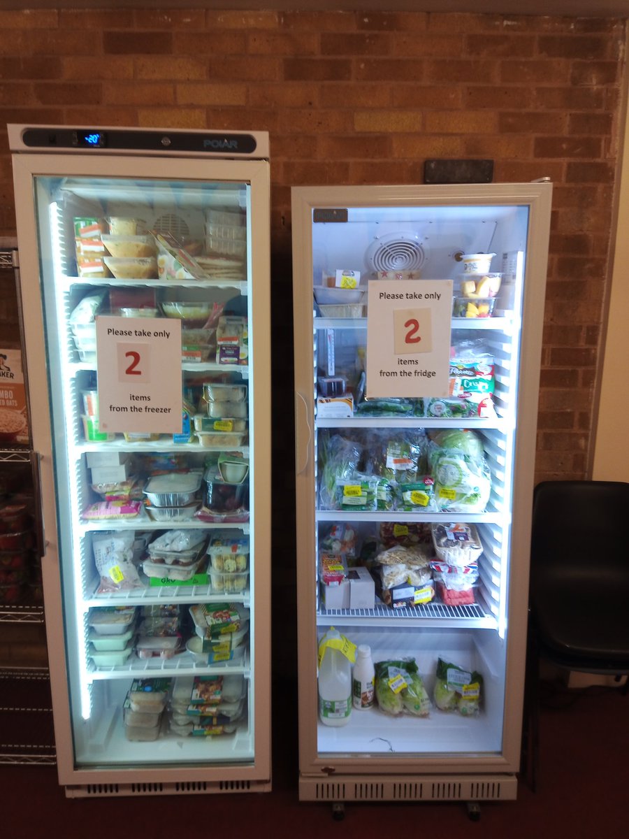 Our Community Fridge is open today &amp; tomorrow 9am-12.

It's FREE to use &amp; everyone is welcome to use it.

Help stop good food from going to waste.