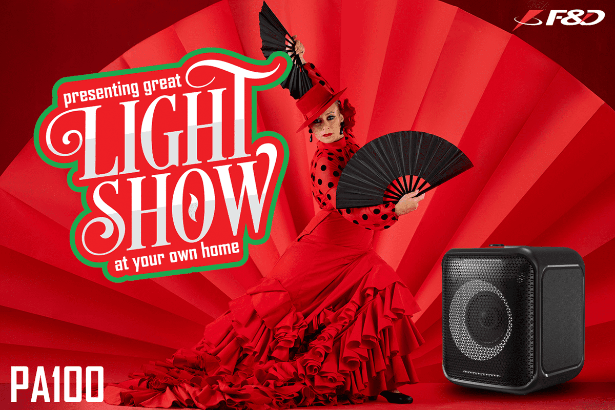 Fenda_India's tweet photo. Mesmerize your crowd with a dazzling, dynamic light show that dances to the beat. #newlylaunched #PA100 #FENDAUDIO #fenda #speaker https://t.co/2n24bAPHcB