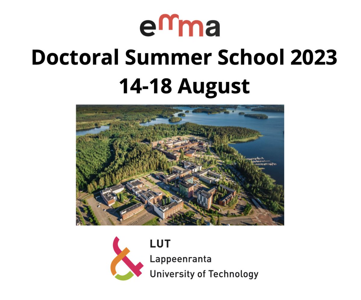 Dear doctoral students and early-stage post-docs, seize the opportunity and apply for the emma Doctoral Summer School 2023 hosted by LUT Business School in Lappeenranta, Finland, on August 14-18. More details here: media-management.eu/call-for-emma-…
