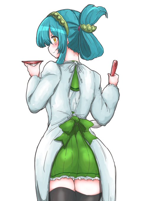 #ずんちゃんモチモチ木曜日 
今日の割烹着です 