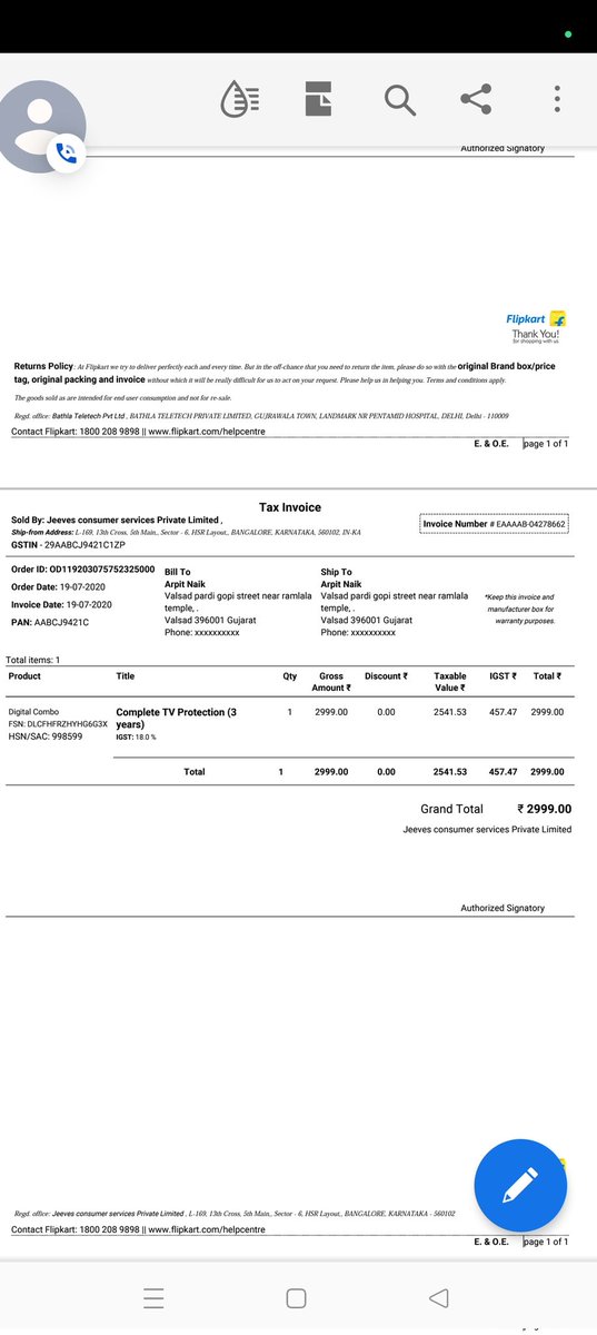 arpitNaik95's tweet photo. @flipkartsupport #jeevs is providing pathetic extended warranty service (Case id:CLCPH1911220029) for .TCL TVregistered complaint on 18 November 22.34 day passed, jeeves telling me to wait for another working days.I contact Flipkart also but no one listenIT'S VERY BAD EXPERIENCE https://t.co/QVROLtCkD1