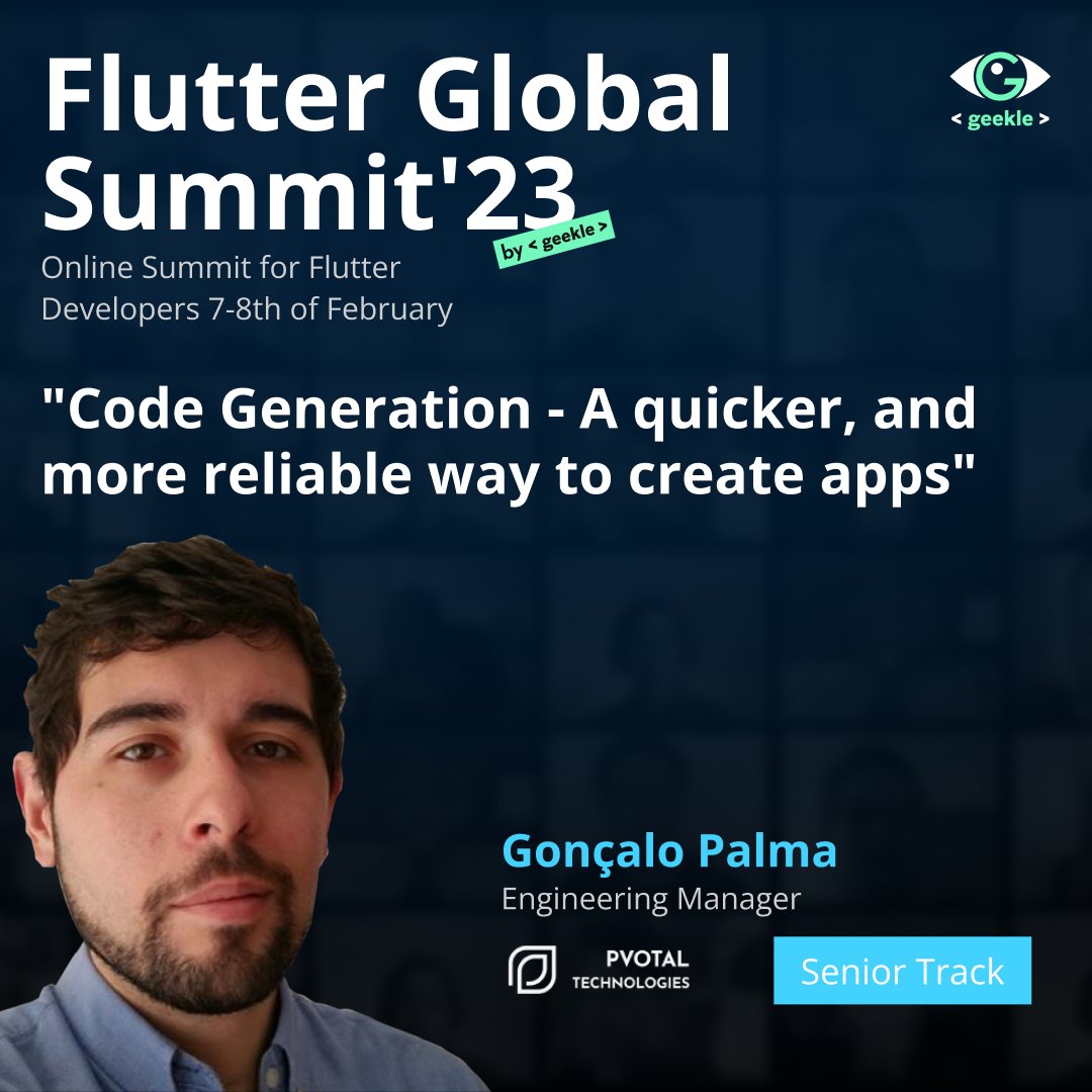 FlutterSummit's tweet image. Welcome Gonçalo Palma💎
💥Code generation allows us to improve past projects and quickly bootstrap new ones, not only adding new code but also adding tests (if we make them!) and helping us evolving our technology solutions over time!
Join events.geekle.us/flutter23/